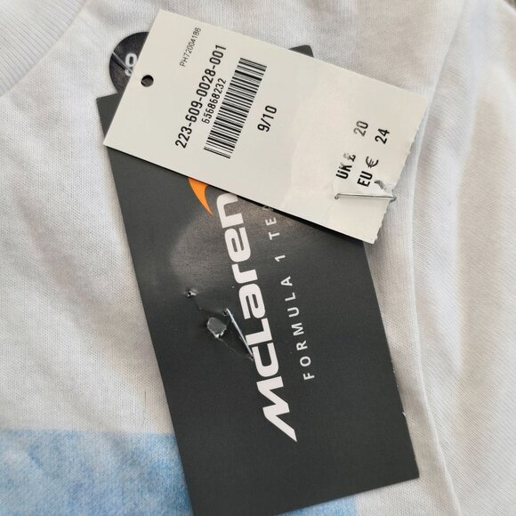 McLaren NWT Formula 1 Team Graphic Kids T-Shirt Size 9/10 racecar shirt summer - Picture 4 of 5